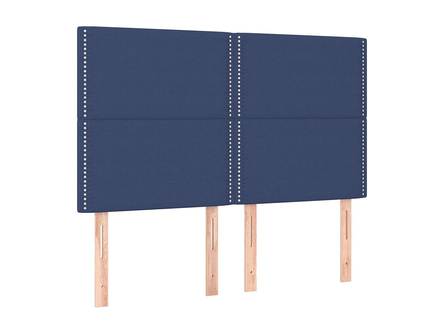 Tête de Lit | Panneau de tête pour lit Moderne à LED Bleu 144x5x118/128 cm Tissu