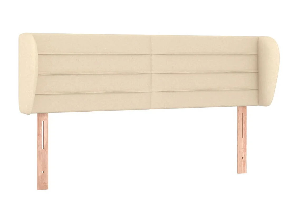 Mueble cabecero | Cabezal de cama | Cabecero de tela color crema 147x23x78/88 cm