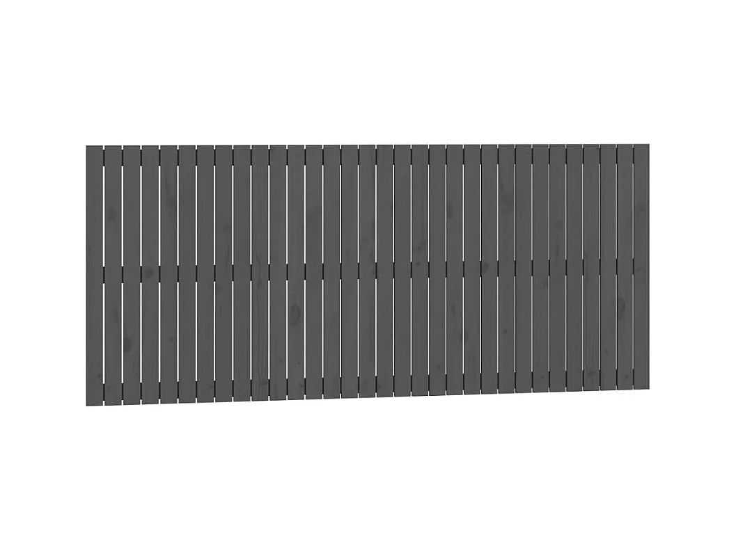 Tête de lit murale | Panneau de tête pour lit Moderne  Gris 204x3x90 cm Bois massif de pin