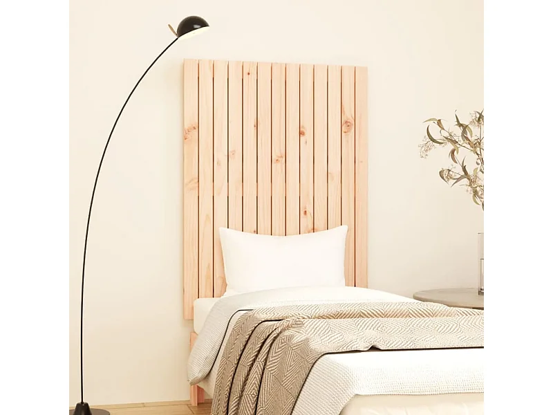 Cabecero de Cama | Cabezal de cama | Mueble de cabecero de pared madera maciza de pino 82,5x3x110 cm