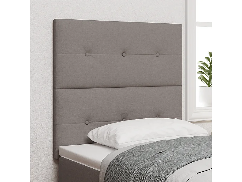 Tête de Lit | Panneau de tête pour lit Moderne avec Tête de Lit | Panneau de tête pour lit Moderne Taupe 100 cm tissu