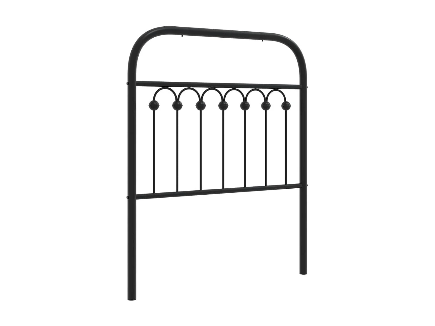 Tête de Lit | Panneau de tête pour lit Moderne métal noir 75 cm