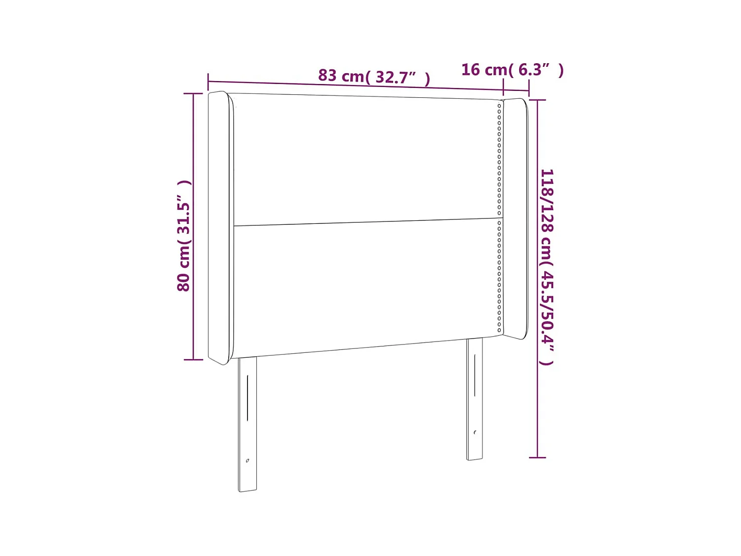 Cabecero | Cabezal de Cama | Mueble cabecero con LED de terciopelo gris claro 83x16x118/128 cm