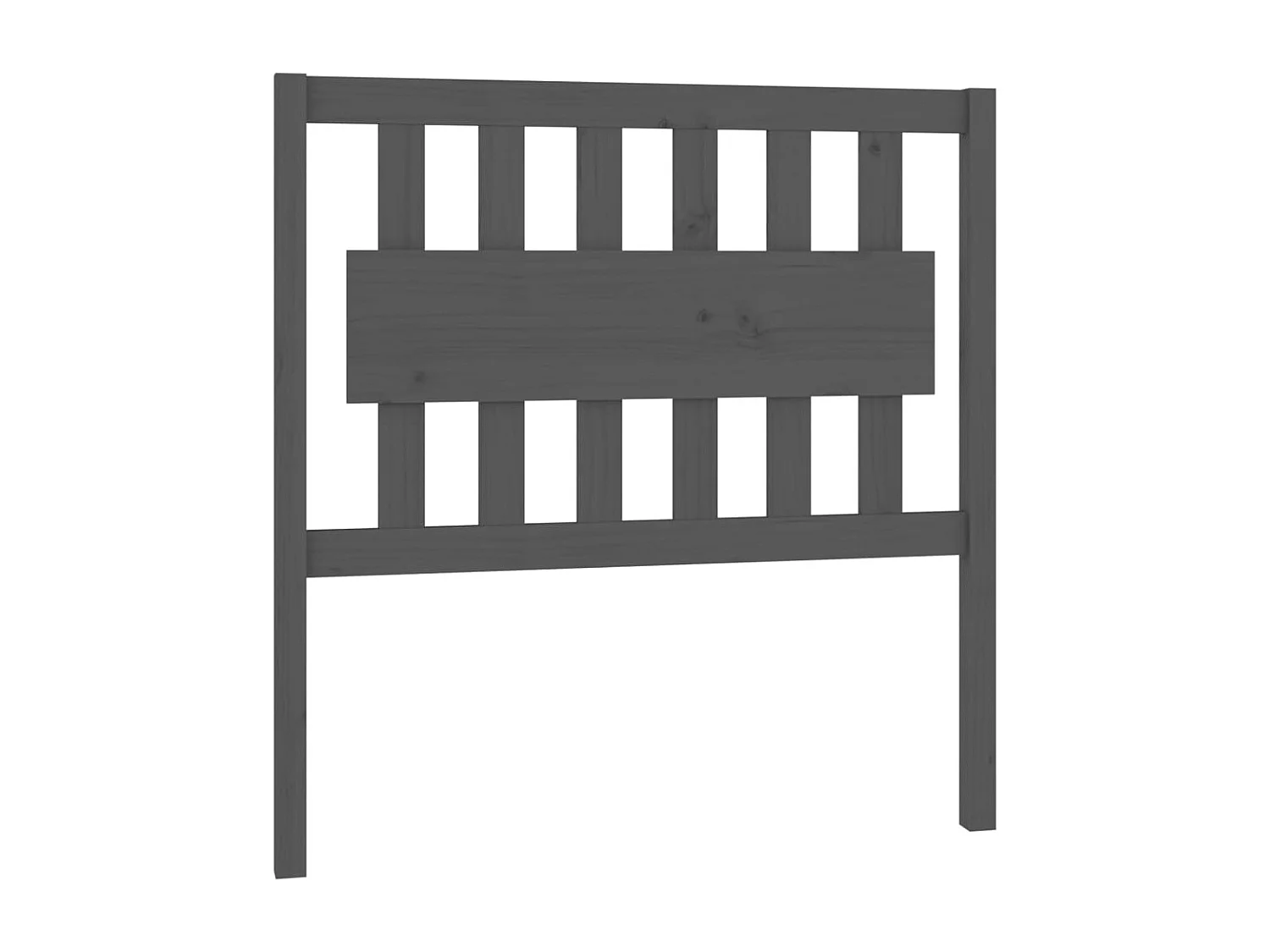 Hoofdbord | Hoofdeinde 95,5x4x100 cm massief grenenhout grijs