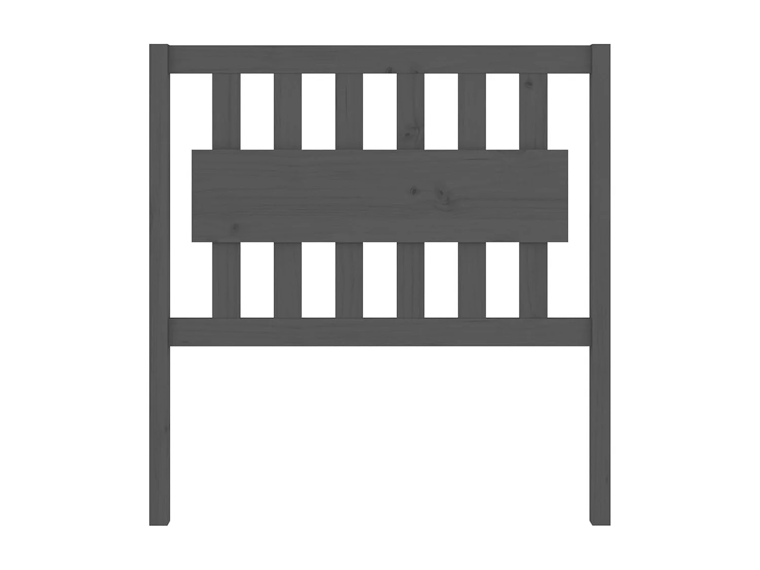 Hoofdbord | Hoofdeinde 95,5x4x100 cm massief grenenhout grijs