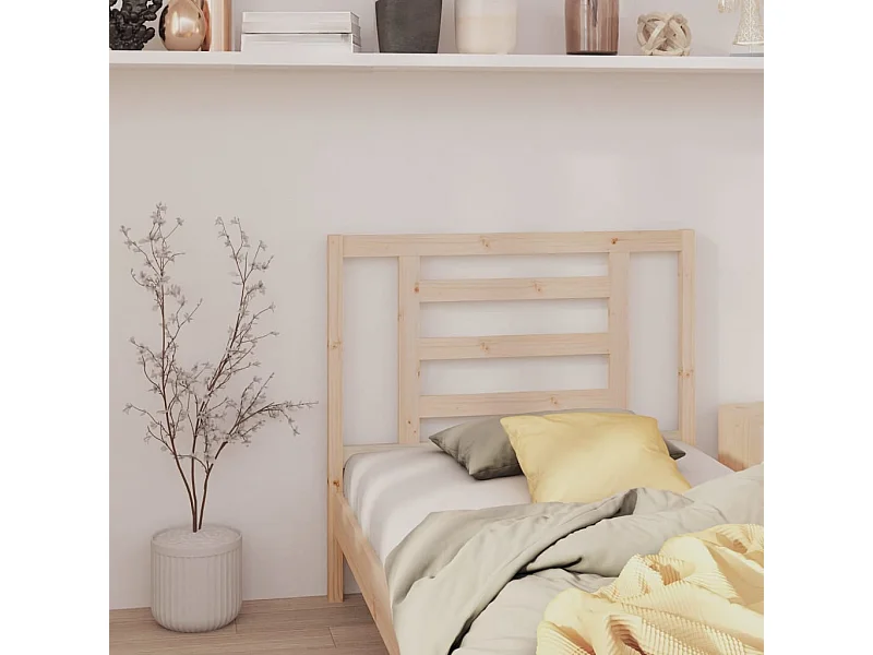 Cabecero de Cama | Cabezal de cama | Mueble de cabecero madera maciza de pino 96x4x100 cm