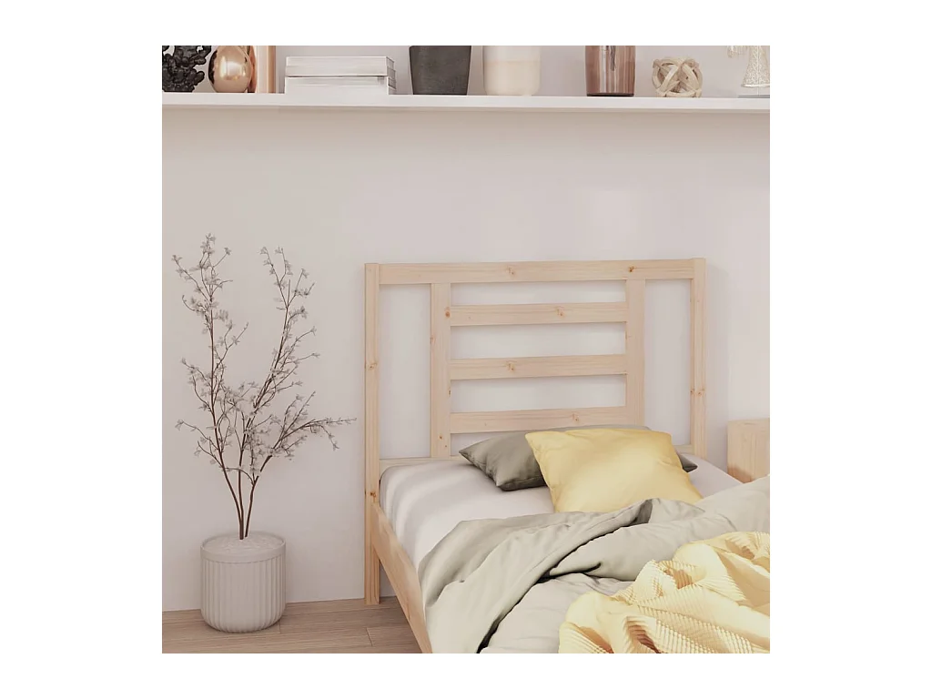 Cabecero de Cama | Cabezal de cama | Mueble de cabecero madera maciza de pino 96x4x100 cm