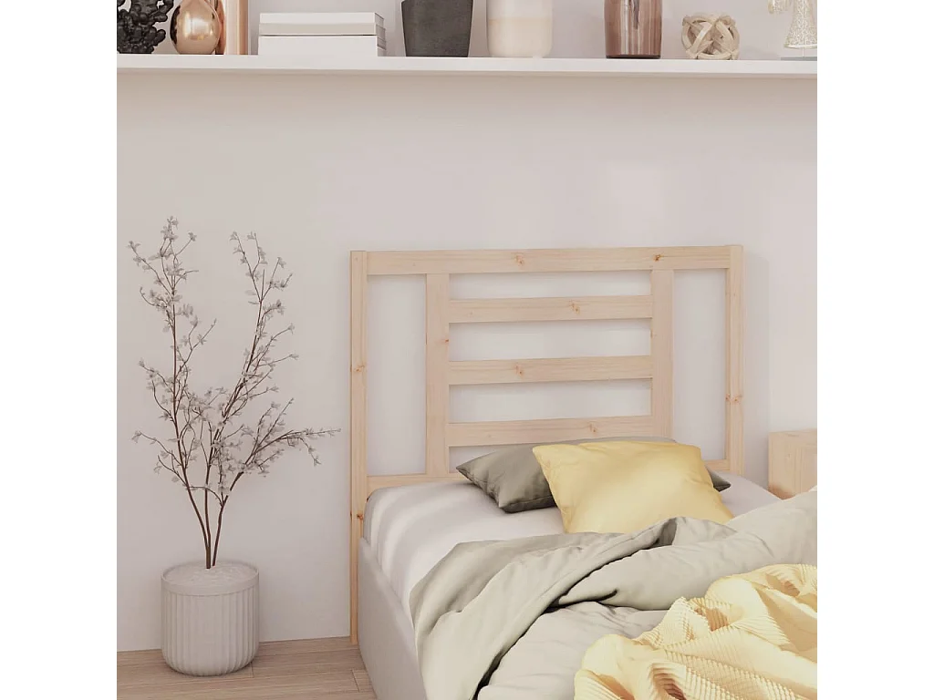 Tête de Lit | Panneau de tête pour lit Moderne 96x4x100 cm Bois massif de pin