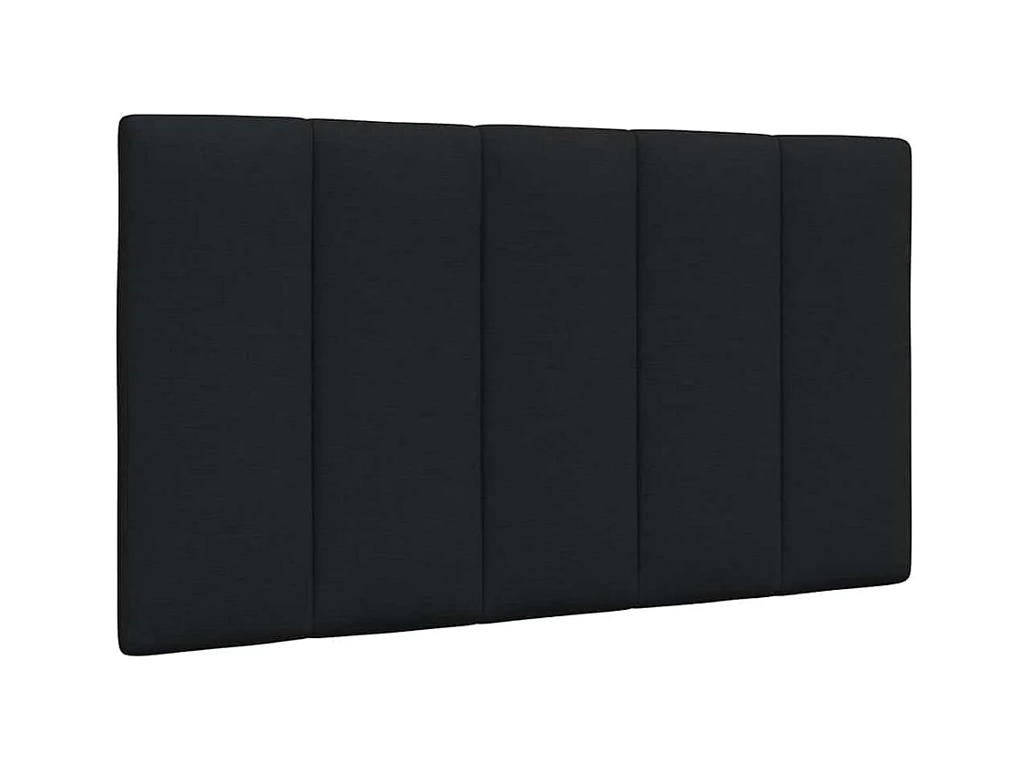 Cabecero de Cama | Cabezal de cama | Mueble de cabecero acolchado Hanko tela negro 90 cm