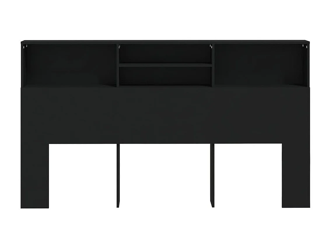 Cabecero de Cama | Cabezal de Cama | Mueble cabecero negro 180x19x103,5 cm