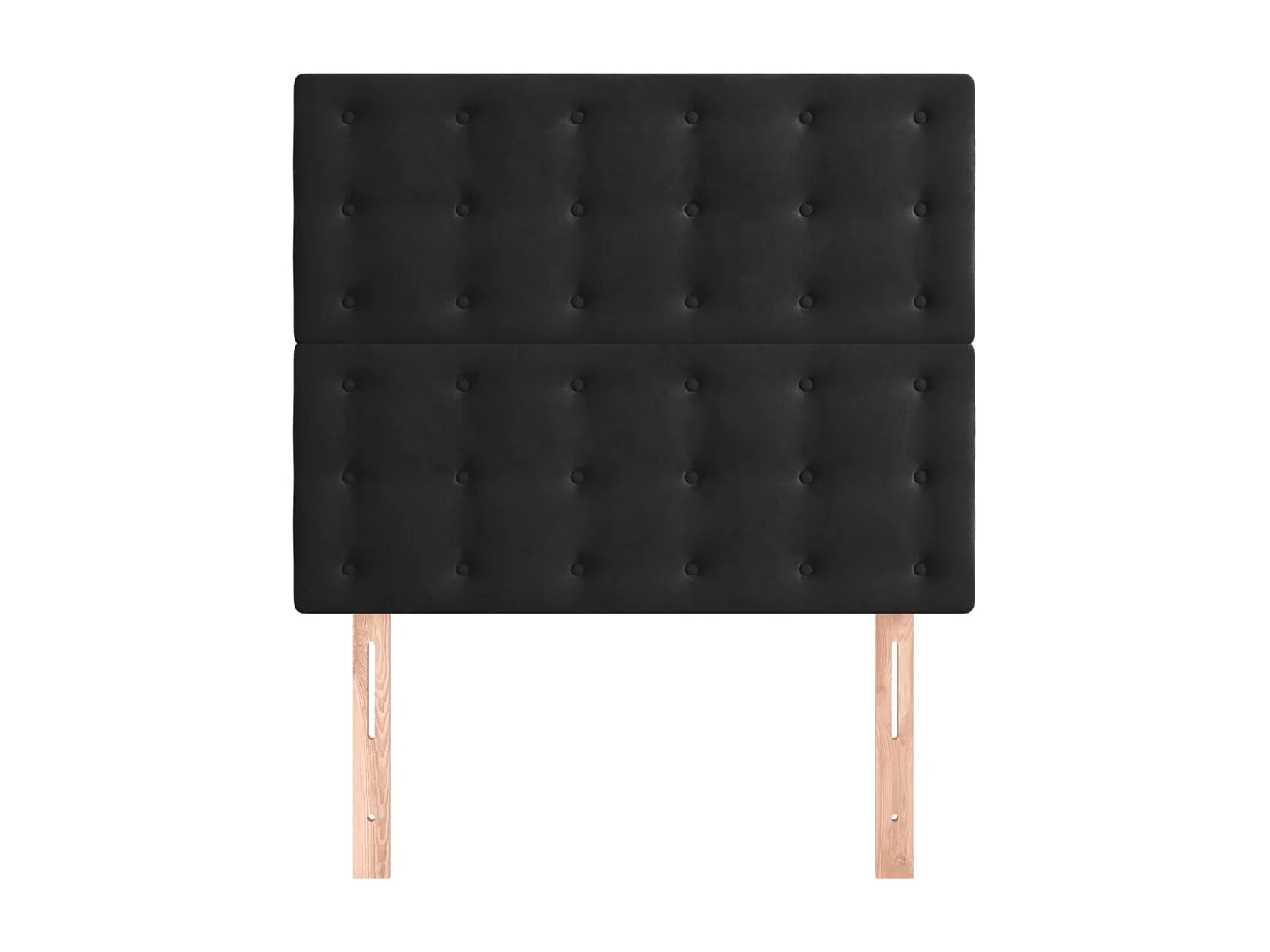 Têtes de lit | Panneaux de tête pour lit Moderne 2 pcs Noir 100x5x78/88 cm Velours