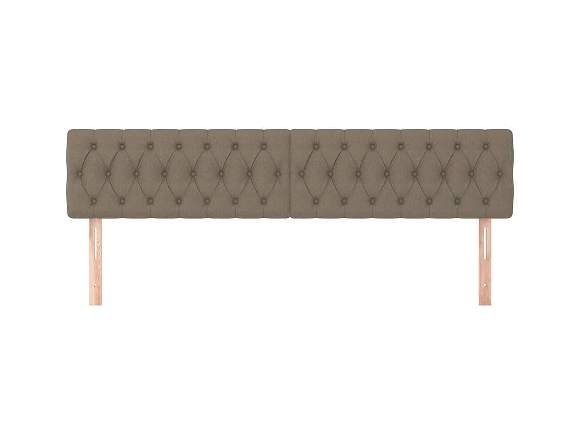 Têtes de lit | Panneaux de tête pour lit Moderne 2 pcs Taupe 90x7x78/88 cm Tissu