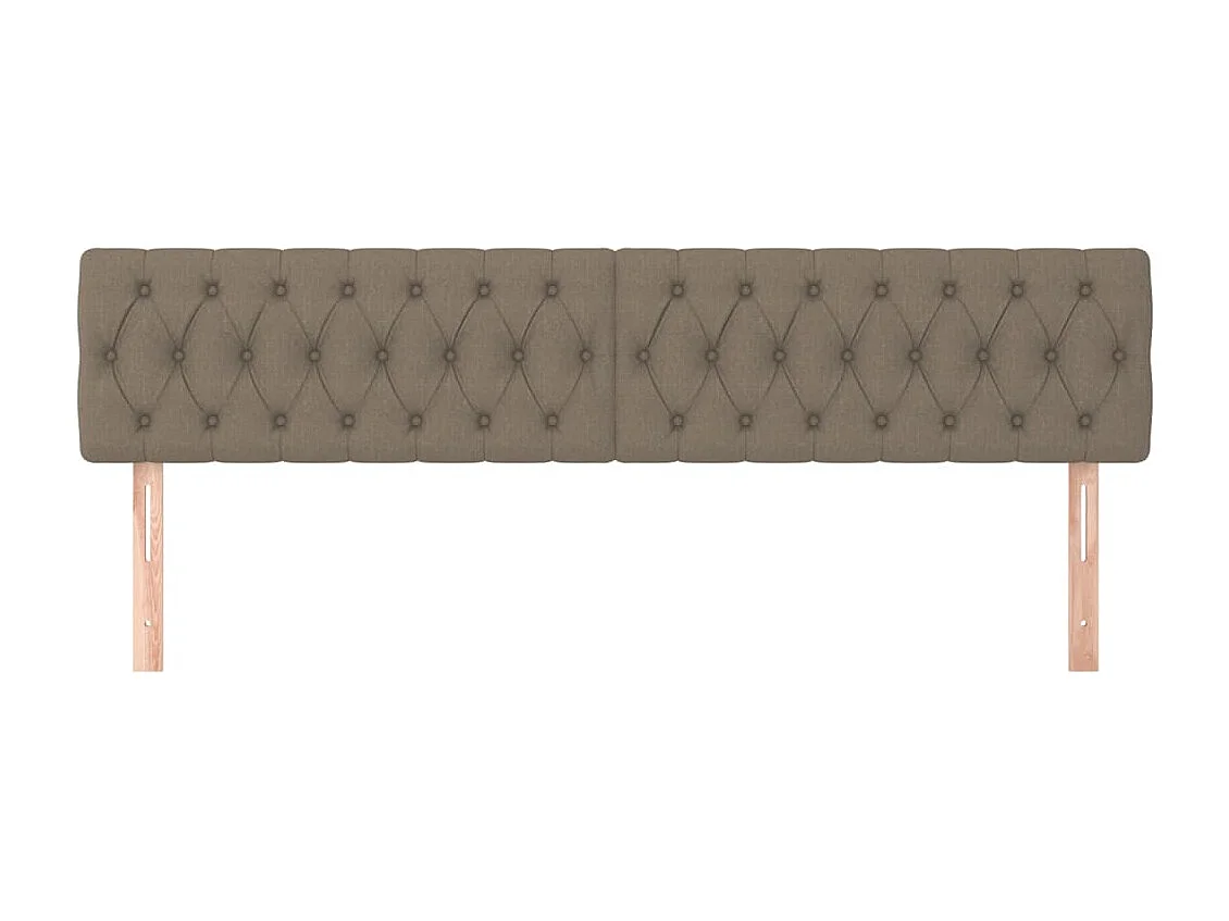 Têtes de lit | Panneaux de tête pour lit Moderne 2 pcs Taupe 90x7x78/88 cm Tissu