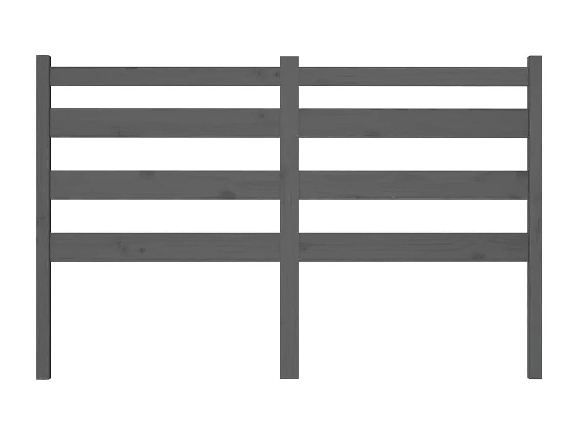 Tête de Lit | Panneau de tête pour lit Moderne Gris 206x4x100 cm Bois massif de pin