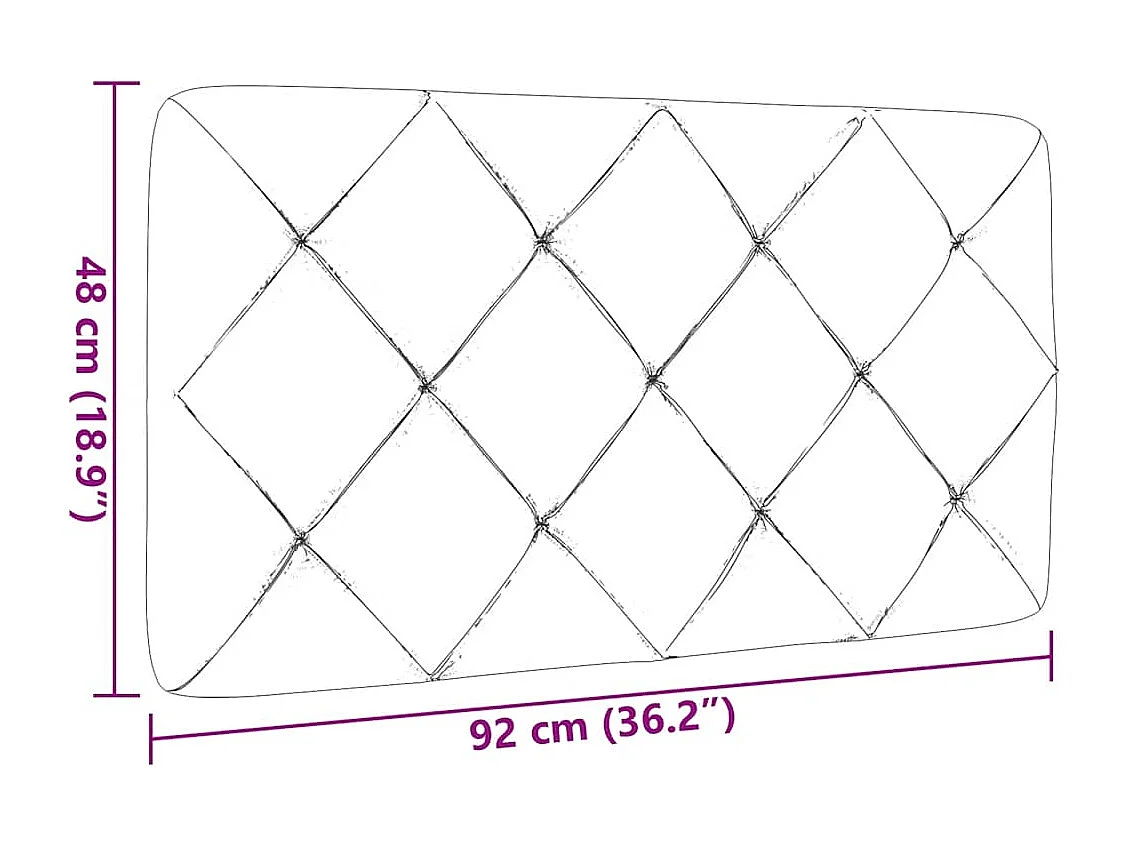 Tête de lit | Coussin de tête de lit | Tête de lit décoratif crème 90 cm tissu