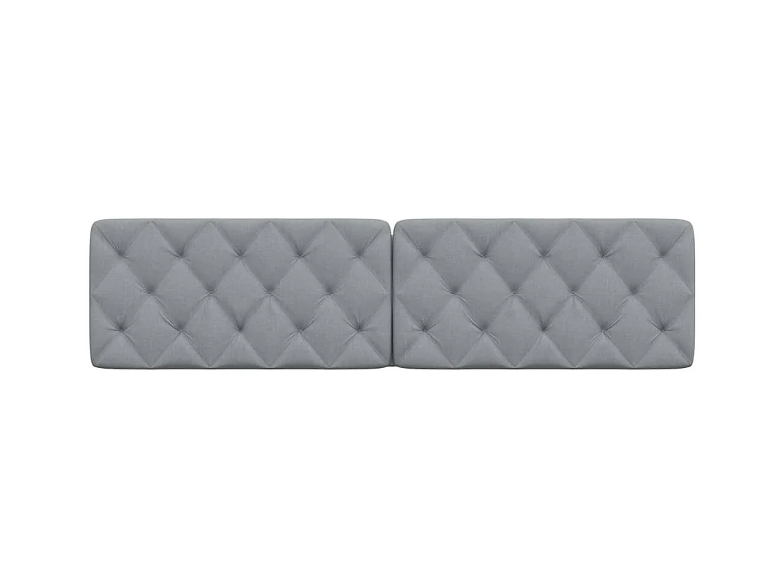 Cabecero de Cama | Cabezal de cama | Mueble de cabecero acolchado tela gris claro 200 cm