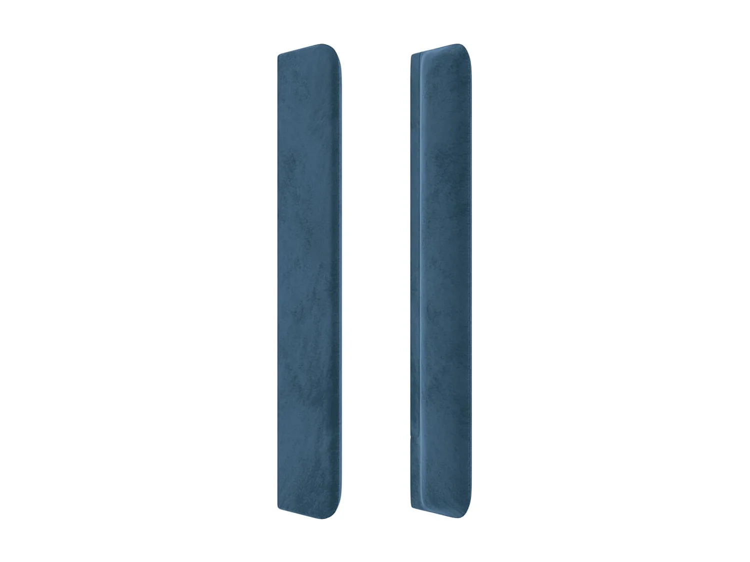 Tête de Lit | Panneau de tête pour lit Moderne à LED Bleu foncé 203x16x118/128 cm Velours