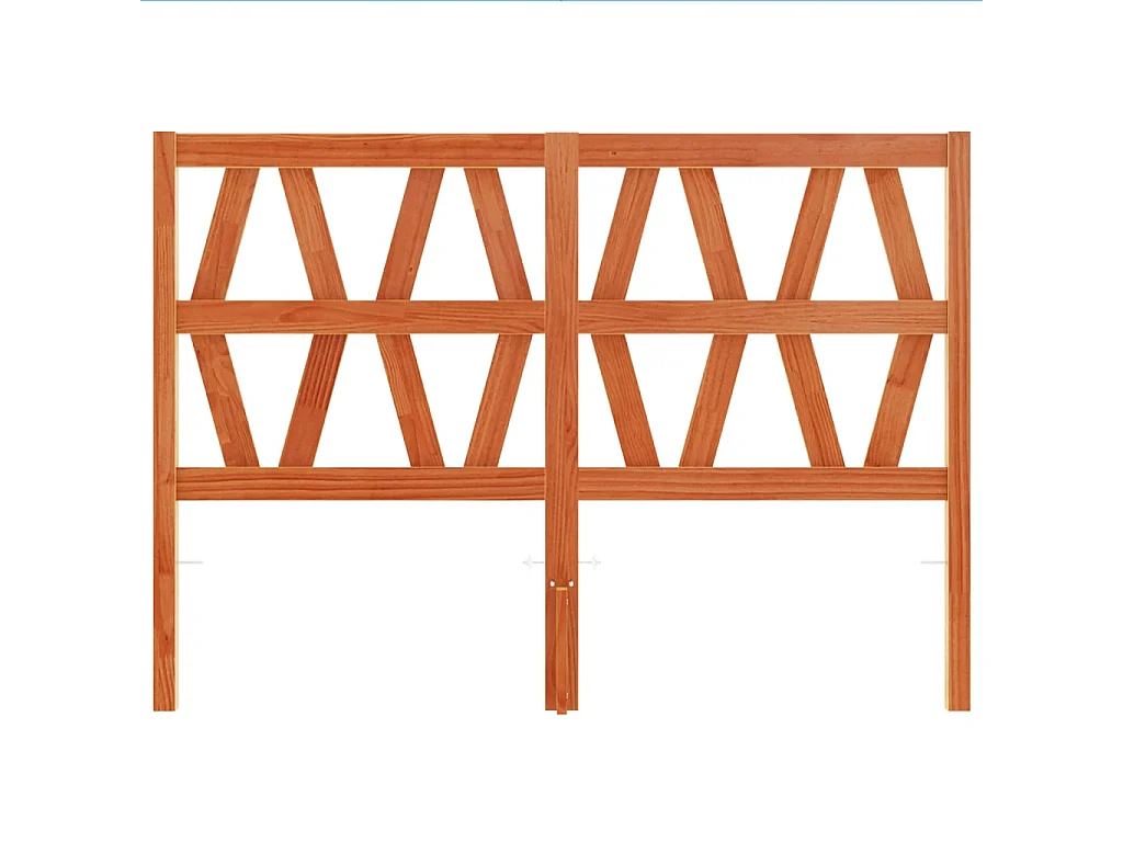 Cabecero de Cama | Cabezal de cama | Mueble de cabecero madera maciza de pino marrón cera 135 cm