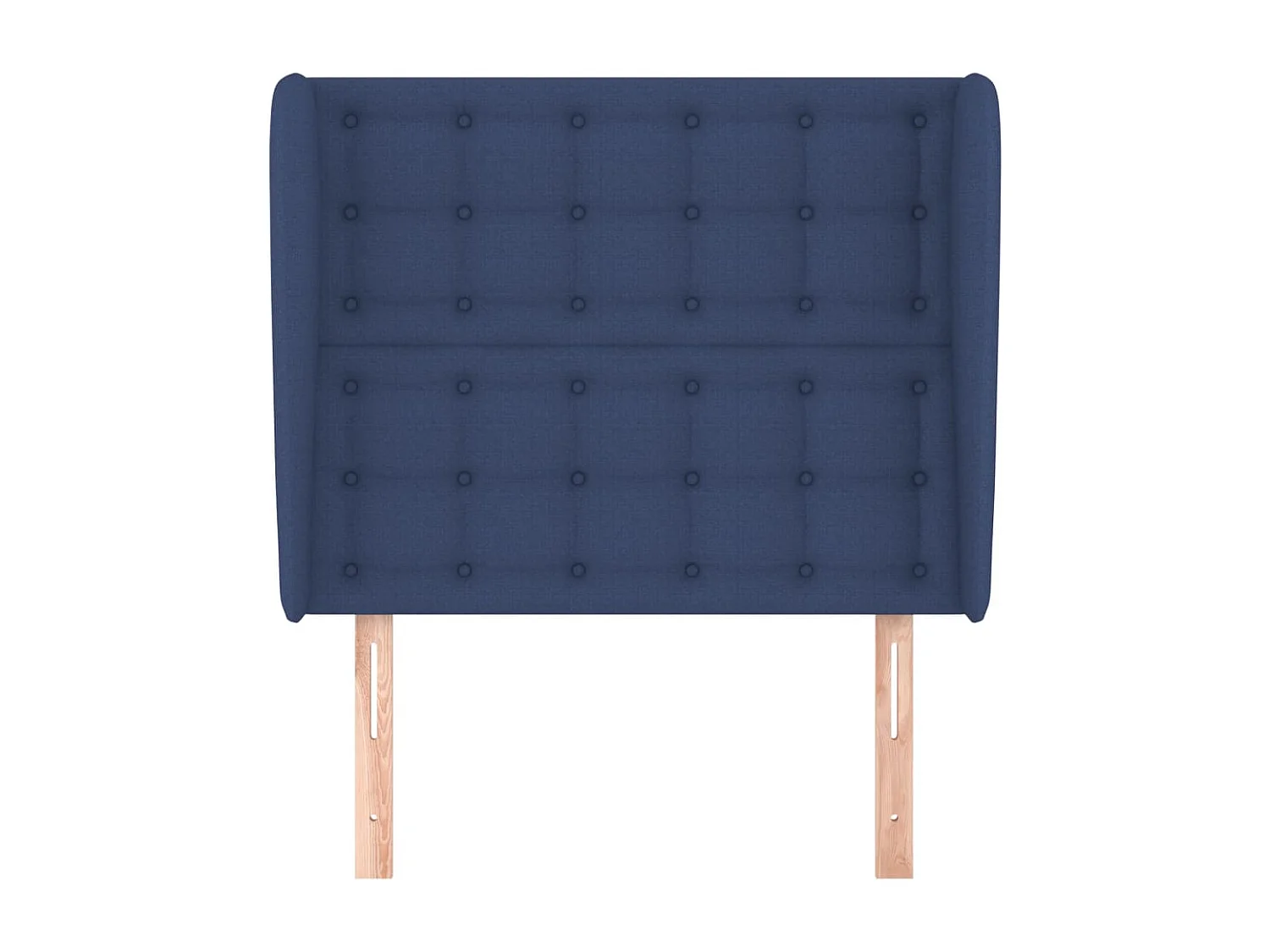 Tête de Lit | Panneau de tête pour lit Moderne avec oreilles Bleu 93x23x118/128 cm Tissu