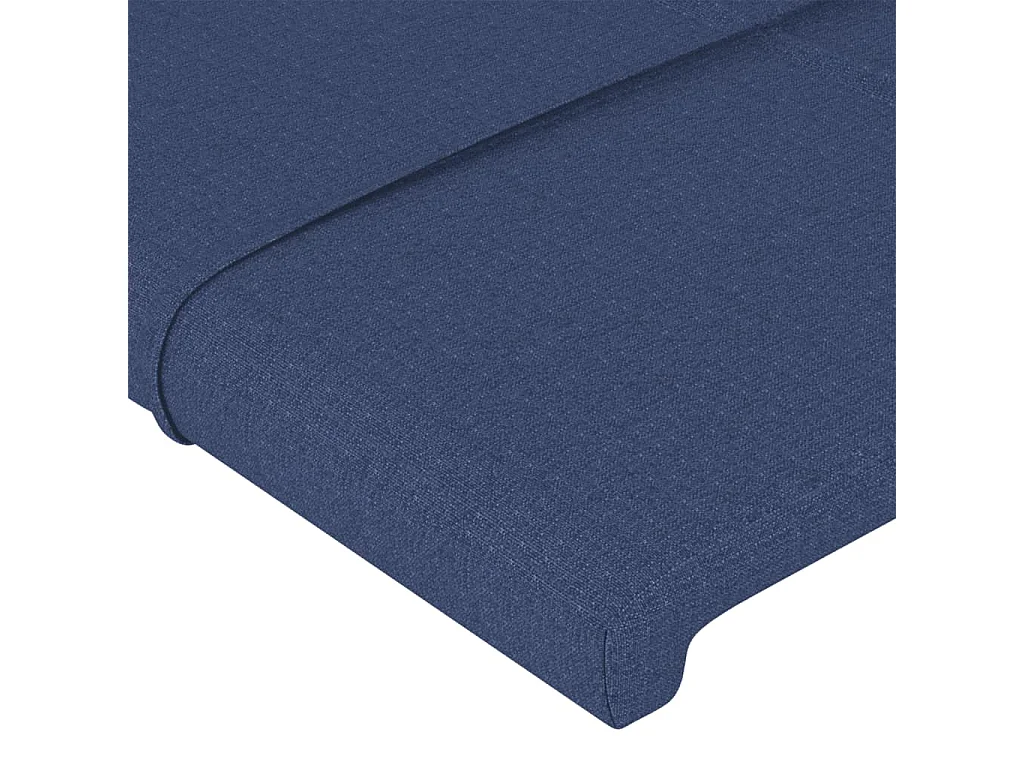 Tête de Lit | Panneau de tête pour lit Moderne à LED Bleu 183x16x118/128 cm Tissu