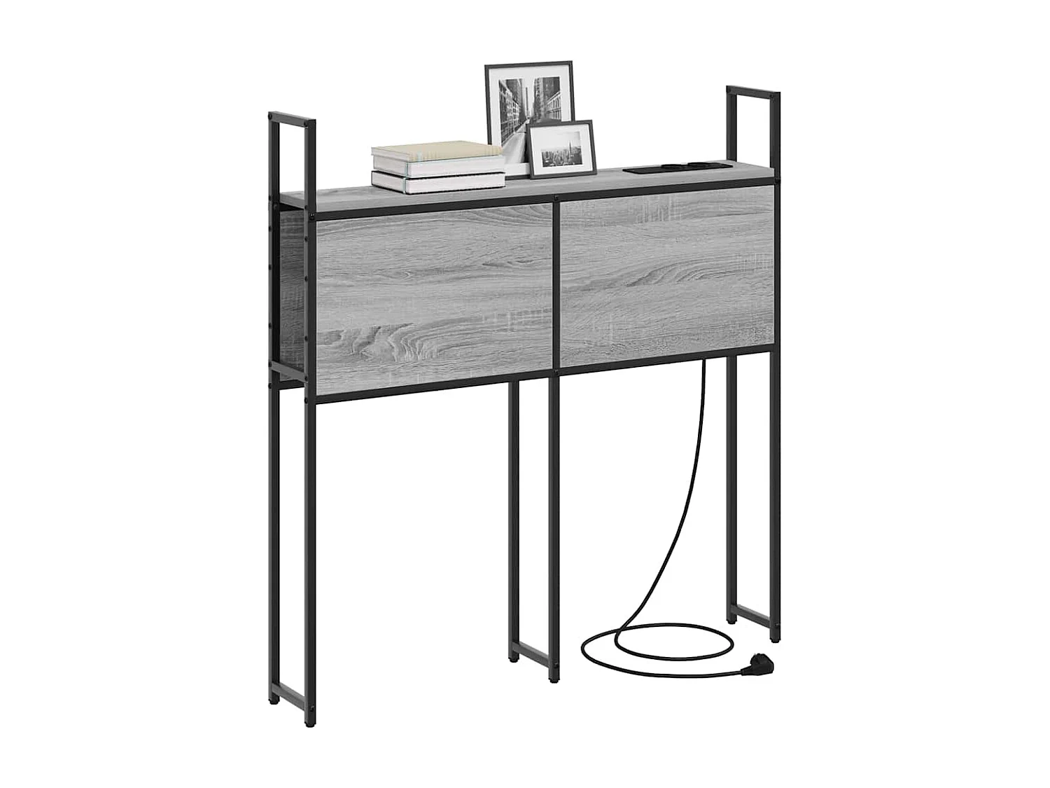 Tête de Lit de rangement | Panneau de tête pour lit Sonoma gris 75 cm Bois d'ingénierie