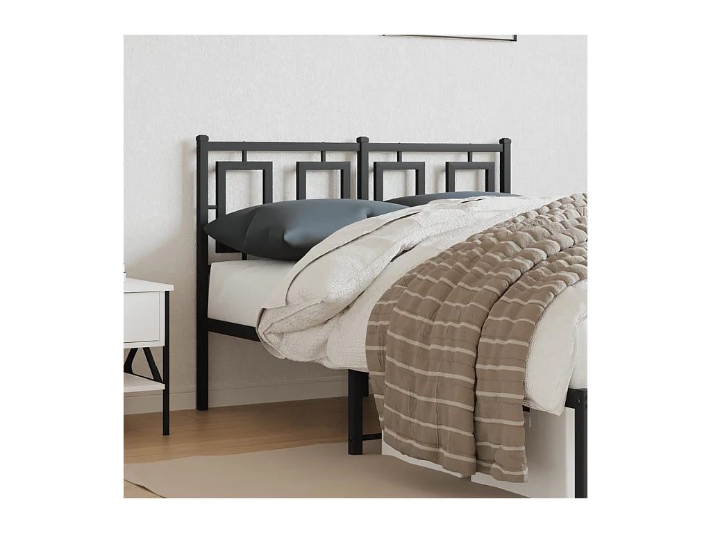 Tête de Lit | Panneau de tête pour lit Moderne métal noir 120 cm