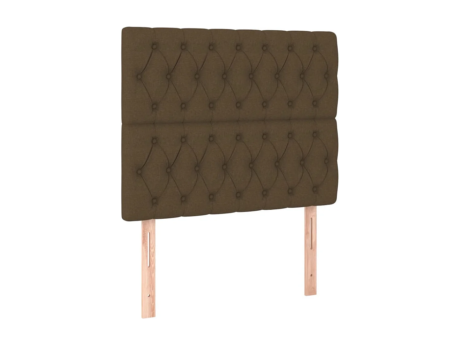 Hoofdbord | Hoofdeinde LED 90x7x118/128 cm stof donkerbruin