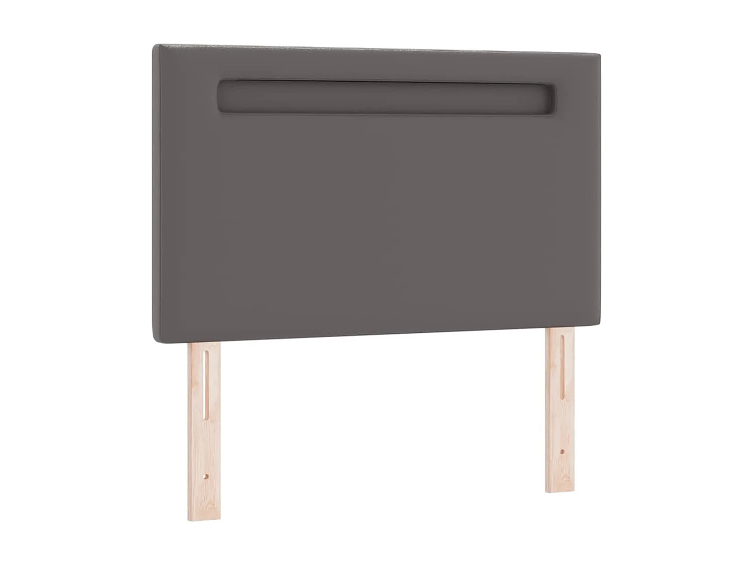 Cabecero | Cabezal de Cama | Mueble cabecero con luces de tiras LED con cabecera Gris 90 cm PVC