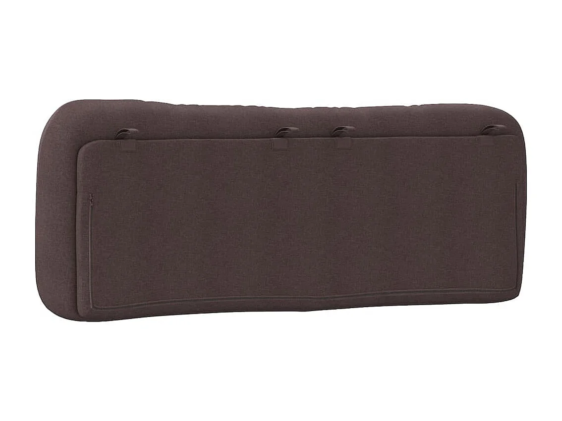 Cabecero de Cama | Cabezal de cama | Mueble de cabecero acolchado Hvar tela marrón oscuro 140 cm