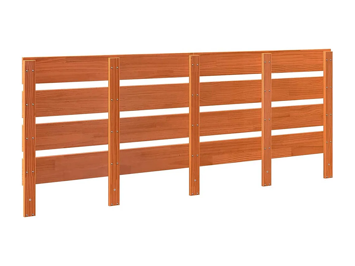 Tête de Lit | Panneau de tête pour lit Moderne Marron cire 200.5 x 3 x 80 cm Bois massif en pin