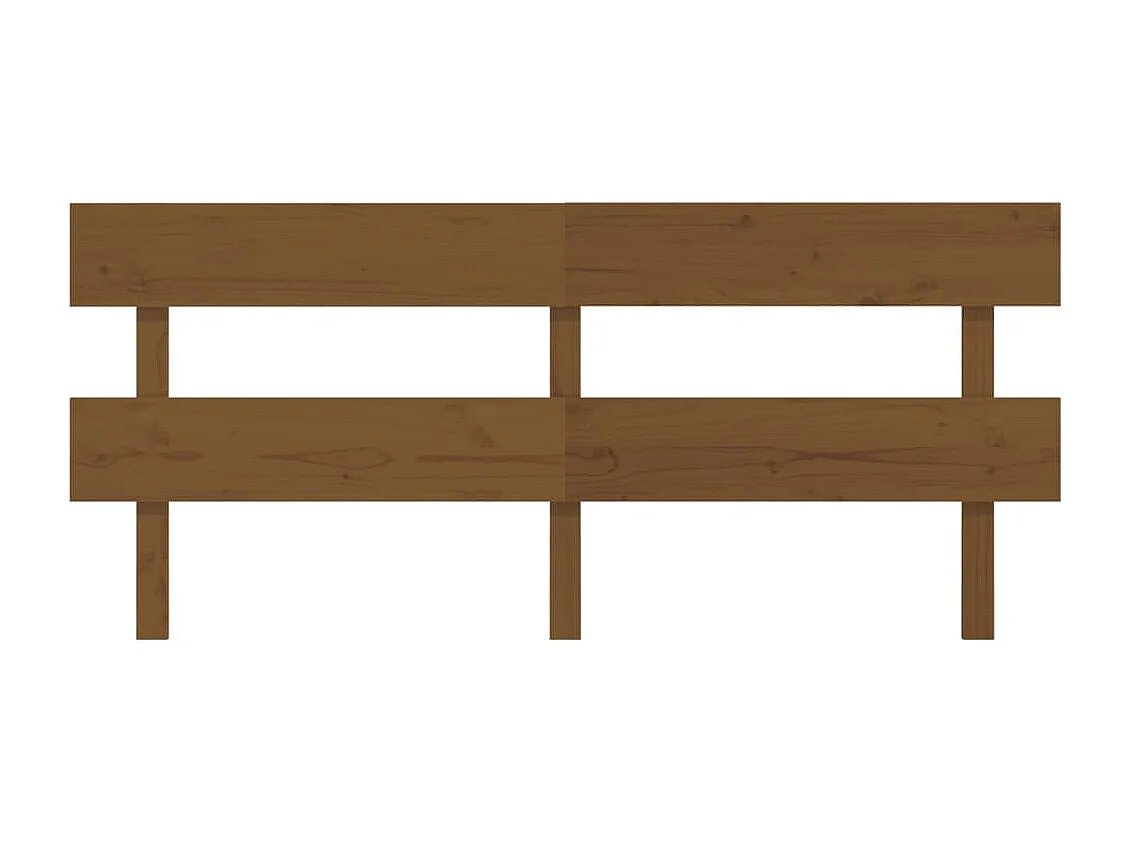 Tête de Lit | Panneau de tête pour lit Moderne Marron miel 184x3x81 cm Bois massif de pin