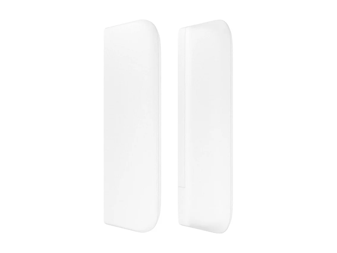 Tête de Lit | Panneau de tête pour lit Moderne avec oreilles Blanc 203x16x78/88 cm Similicuir