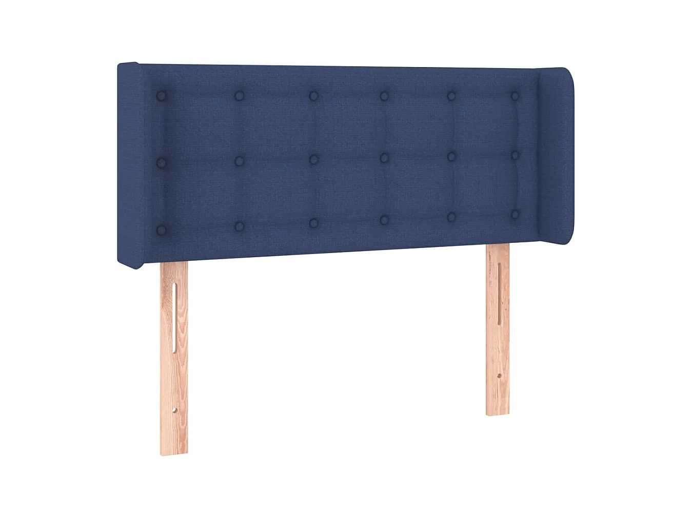 Mueble cabecero | Cabezal de cama | Cabecero con LED de tela azul 93x16x78/88 cm