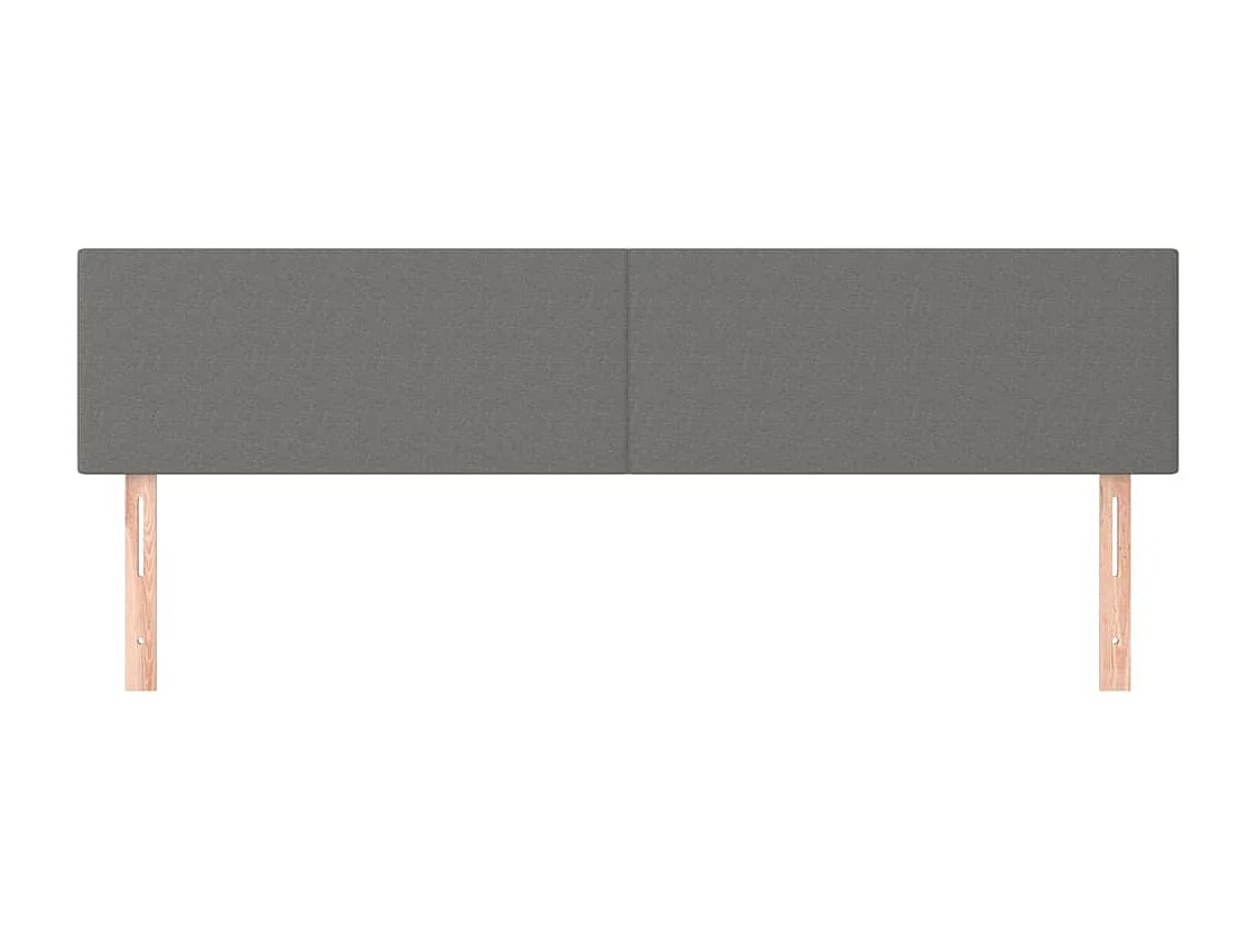 Cabeceros | Cabezal de cama | Mueble de cabecero 2 unidades de tela gris oscuro 90x5x78/88 cm