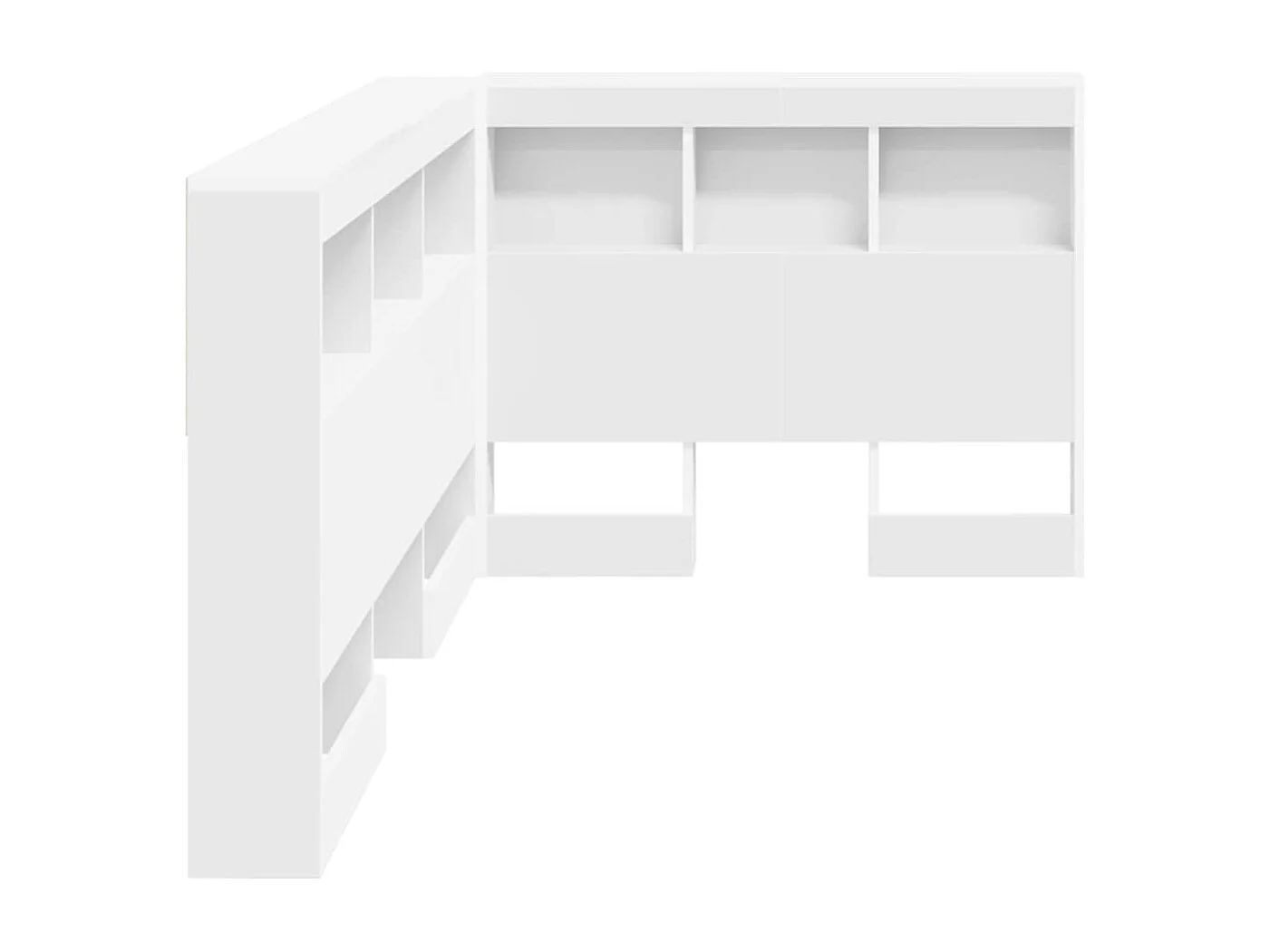 Tête de Lit de rangement | Panneau de tête pour lit Blanc 100 cm Bois d'ingénierie