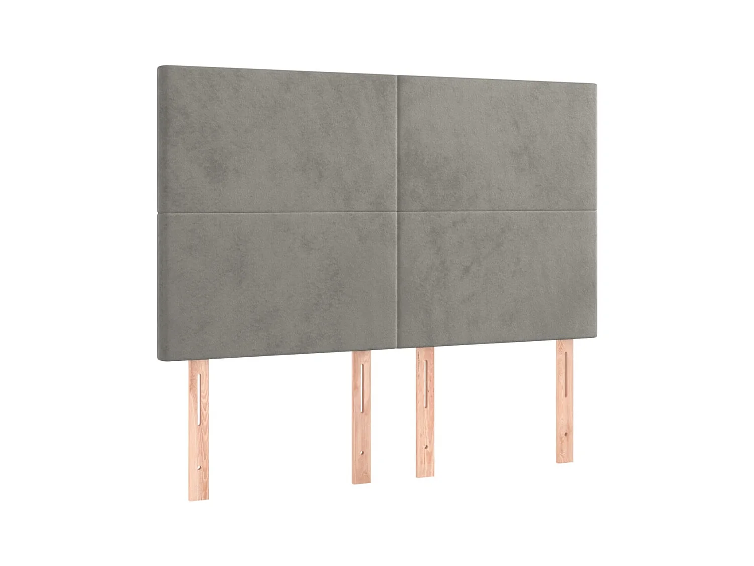 Cabecero | Cabezal de Cama | Mueble cabecero con luces LED terciopelo gris claro 144x5x118/128 cm