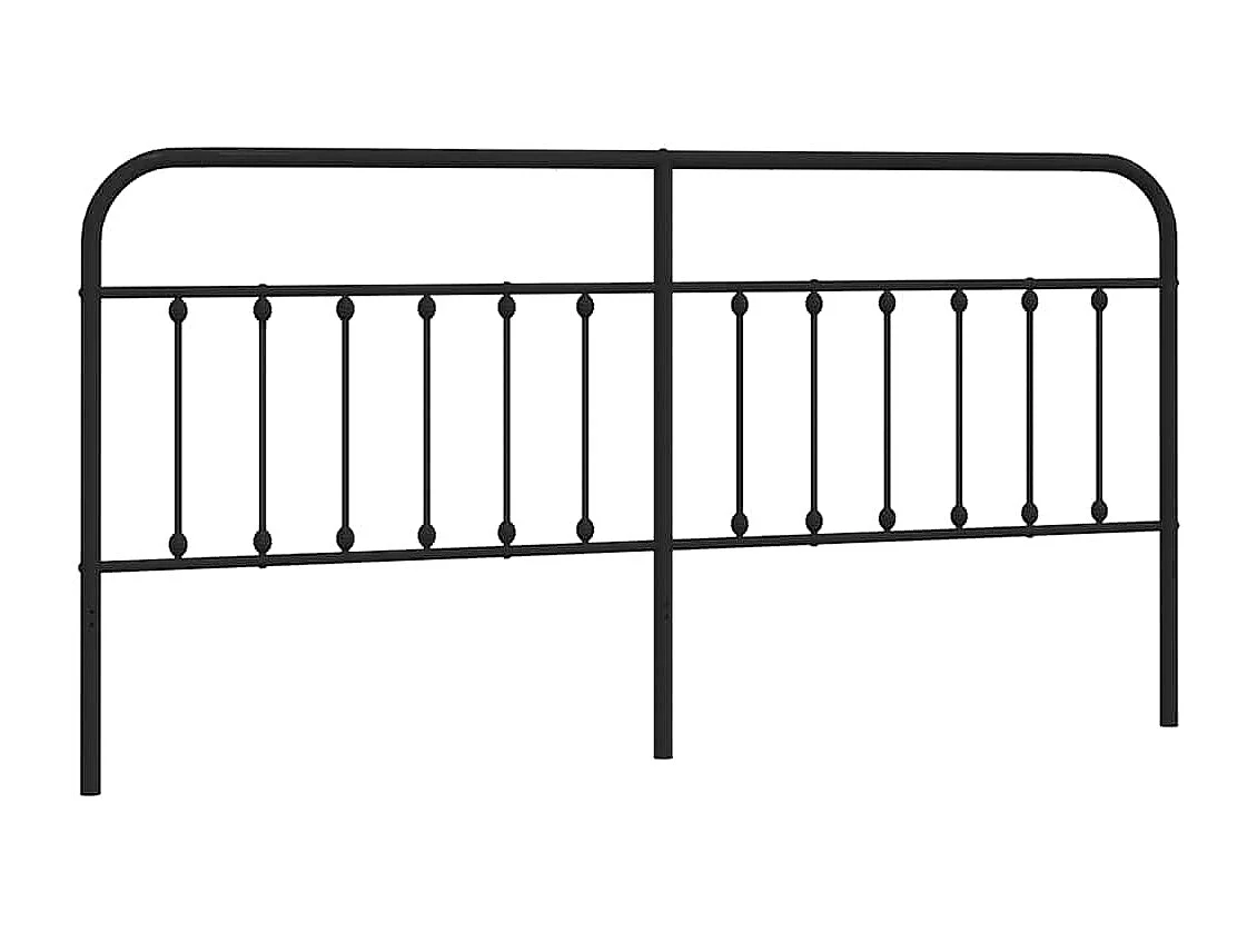 Mueble cabecero | Cabezal de cama | Cabecero de metal negro 193 cm