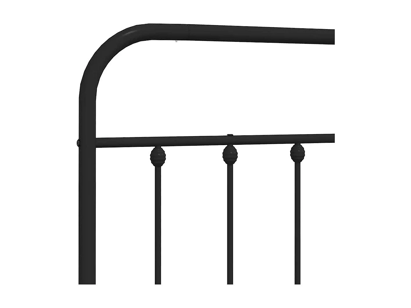 Mueble cabecero | Cabezal de cama | Cabecero de metal negro 193 cm