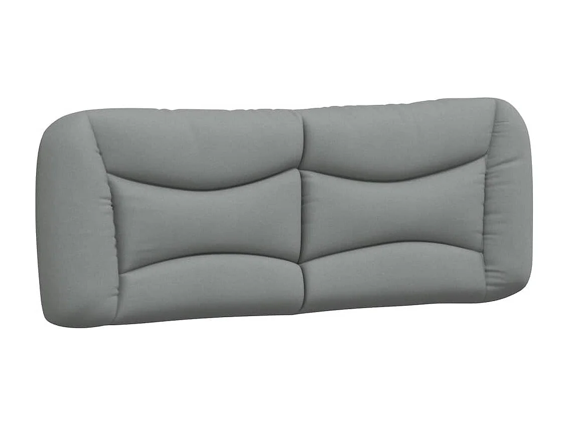 Cabecero de Cama | Cabezal de cama | Mueble de cabecero acolchado Hvar tela gris claro 120 cm