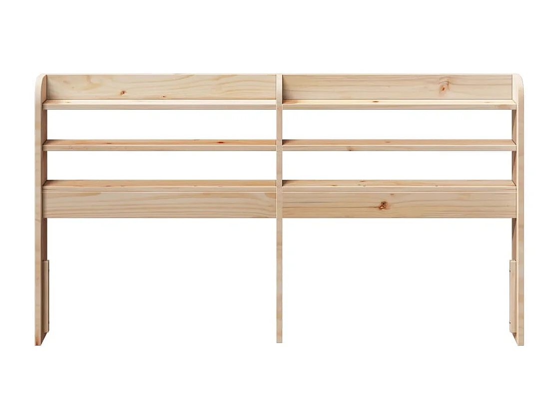 Cabecero de Cama | Cabezal de cama | Mueble de cabecero con estantes madera maciza de pino 150 cm