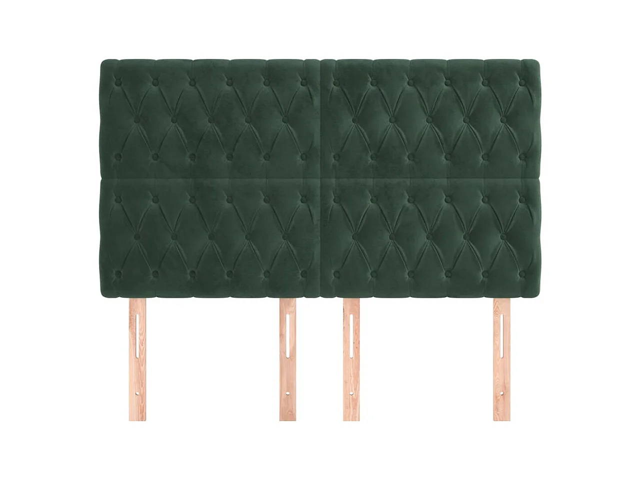 Têtes de lit | Panneaux de tête pour lit Moderne 4 pcs Vert foncé 72x7x78/88 cm Velours