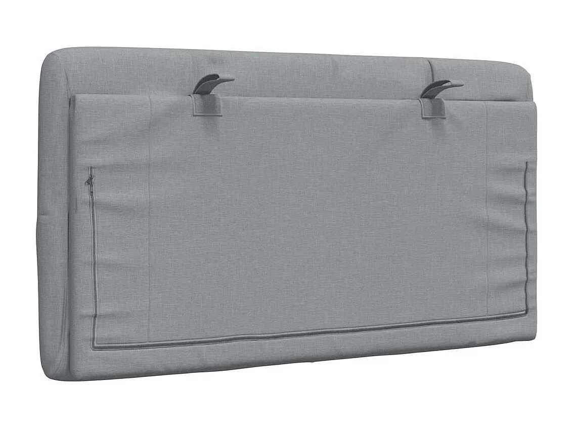 Cabecero de Cama | Cabezal de cama | Mueble de cabecero acolchado tela gris claro 90 cm