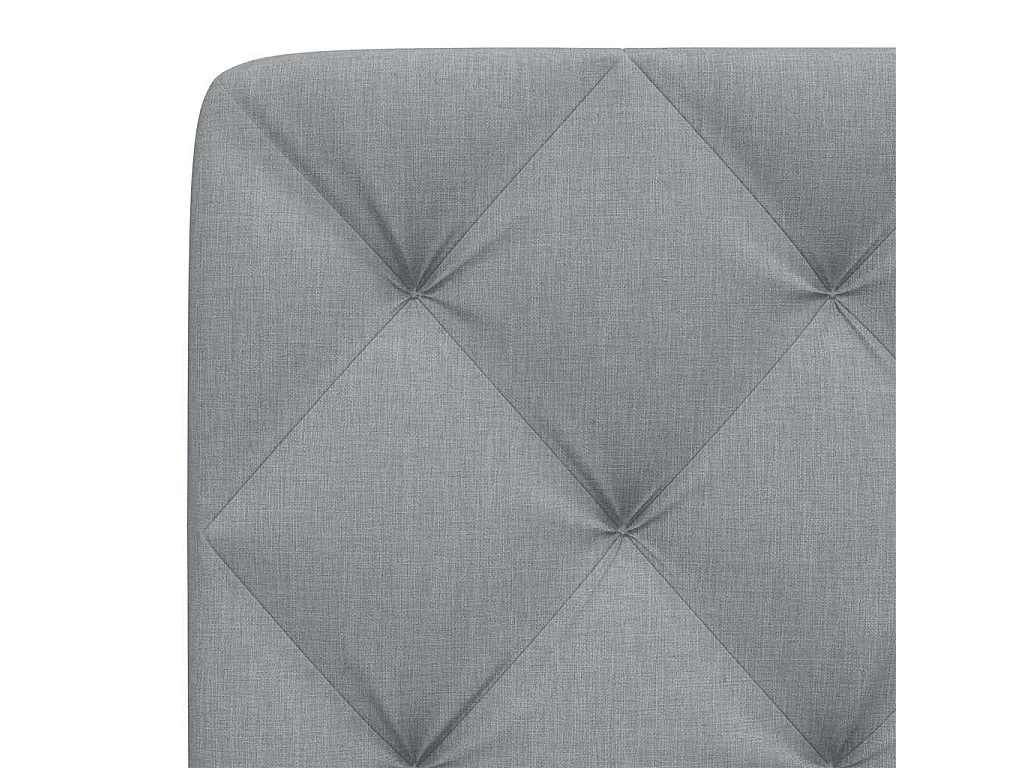 Tête de lit | Coussin de tête de lit | Tête de lit décoratif gris clair 90 cm tissu
