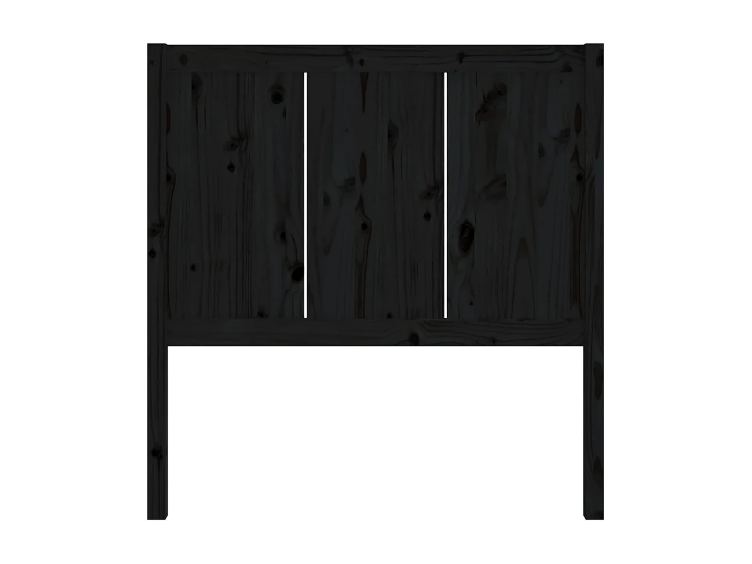 Cabecero de Cama | Cabezal de cama | Mueble de cabecero madera maciza de pino negro 95,5x4x100 cm