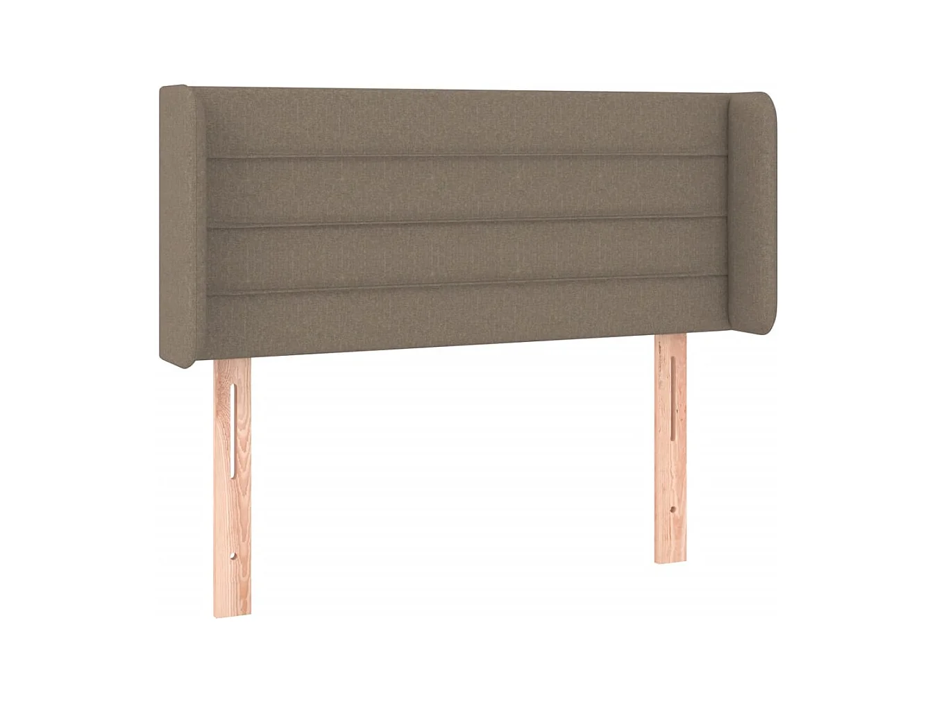 Mueble cabecero | Cabezal de cama | Cabecero con LED de tela gris taupe 93x16x78/88 cm