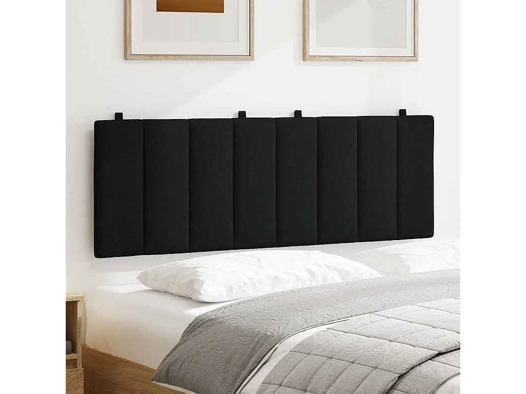 Tête de lit | Coussin de tête de lit | Tête de lit décoratif noir 140 cm tissu