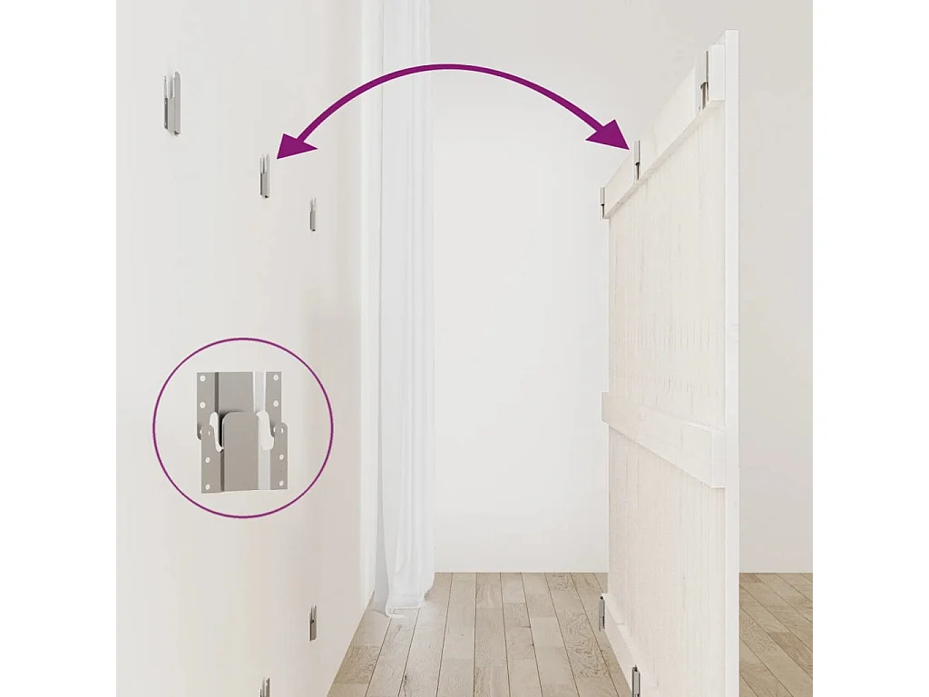 Tête de lit murale | Panneau de tête pour lit Moderne  Blanc 159,5x3x90 cm Bois massif de pin