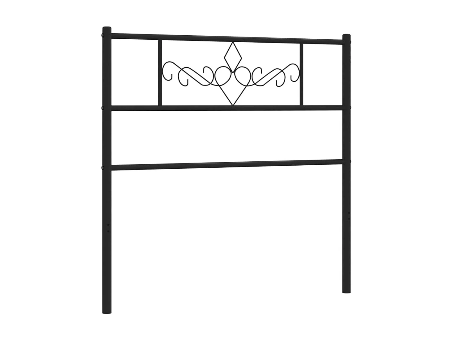 Mueble cabecero | Cabezal de cama | Cabecero de metal negro 107 cm