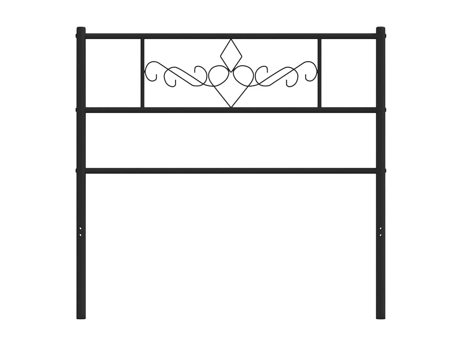 Mueble cabecero | Cabezal de cama | Cabecero de metal negro 107 cm
