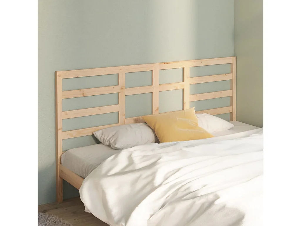 Tête de Lit | Panneau de tête pour lit Moderne 206x4x104 cm Bois massif de pin